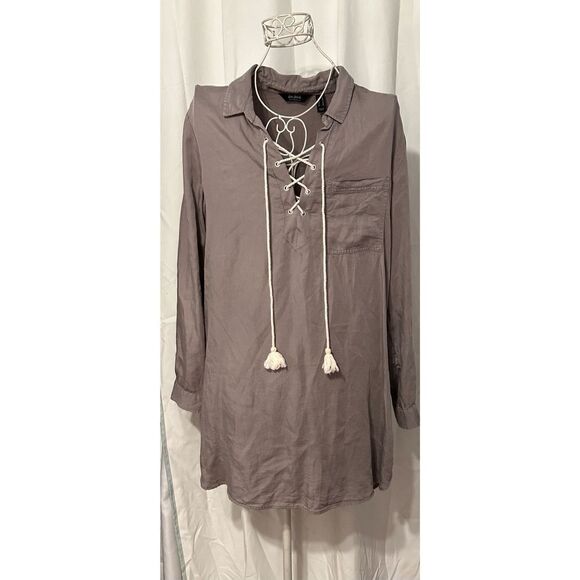 Beautiful Du Jour Long Sleeve Tunic Shirt, Size small, Dove Gray, Good Condition - Picture 1 of 8